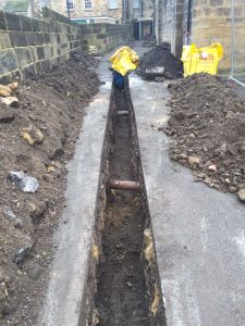 Trench for electrics